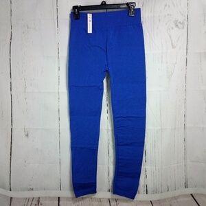 I.M. FASHION BLUE FLEECE LINED LEGGINGS NWT